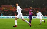SWANSEA, WALES - DECEMBER 10: Fernando Llorente of Swansea City (L) celebrates scoring his sides second goal during the Premier League match between Swansea City and Sunderland at the Liberty Stadium on December 10, 2016 in Swansea, Wales.  (Photo by Michael Steele/Getty Images)